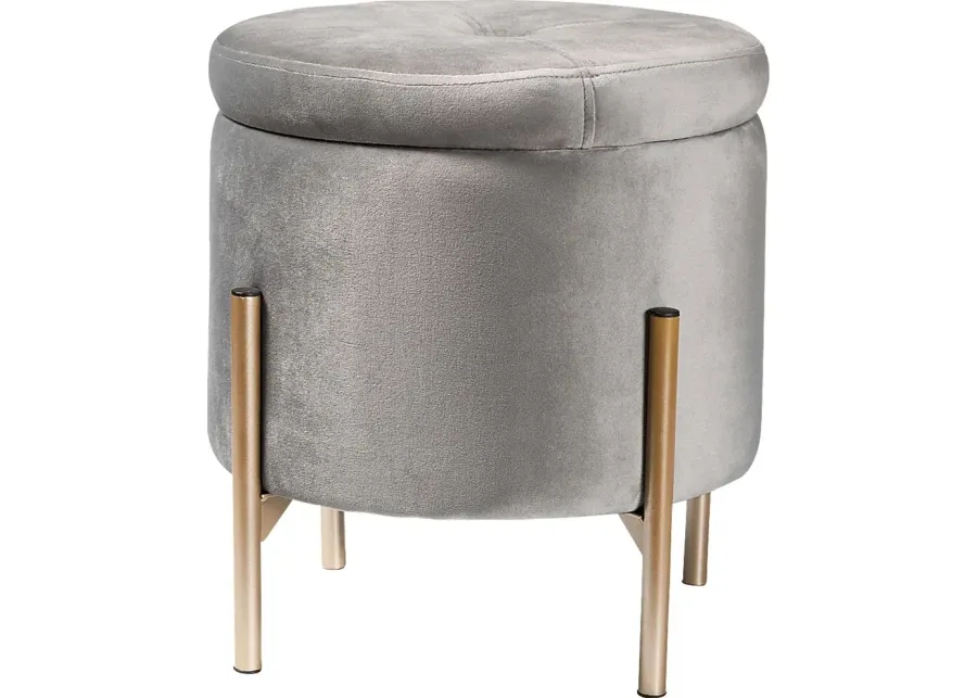 Causton Gray Ottoman-Gray