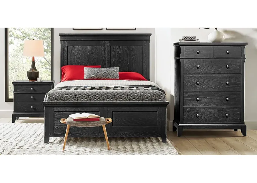 Springville Black 5 Pc Queen Panel Bedroom