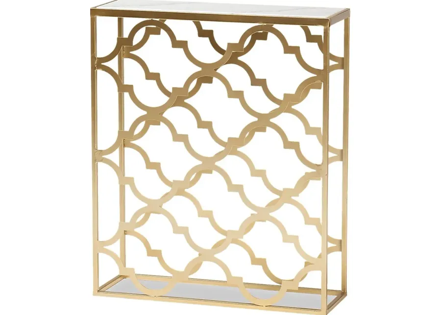 Lanthen Gold Console Table-Gold