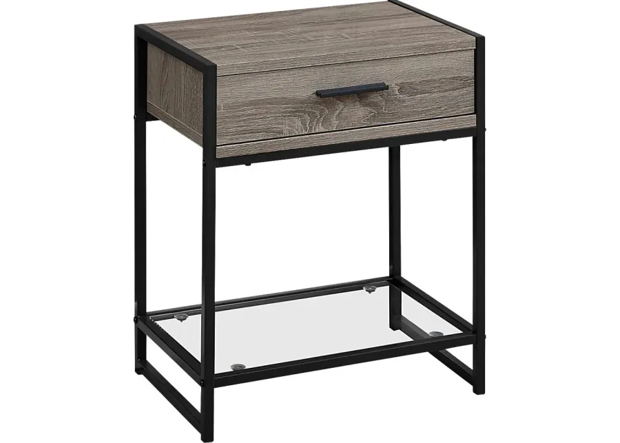 Bandiwood Taupe Accent Table-Taupe