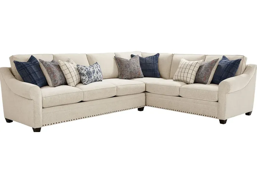 Parkview Beige 2 Pc Sleeper Sectional-130