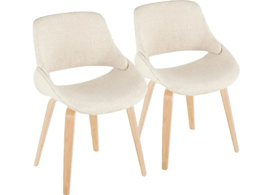 Stroble IV Cream Dining Chair, Set of 2-Cream