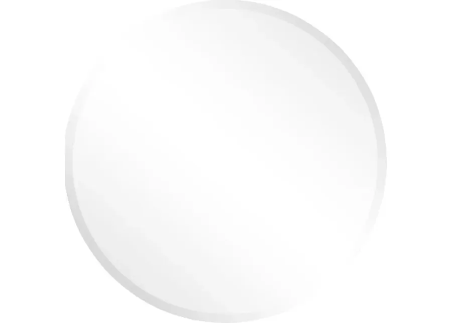 Nayda Silver Round Mirror-Silver