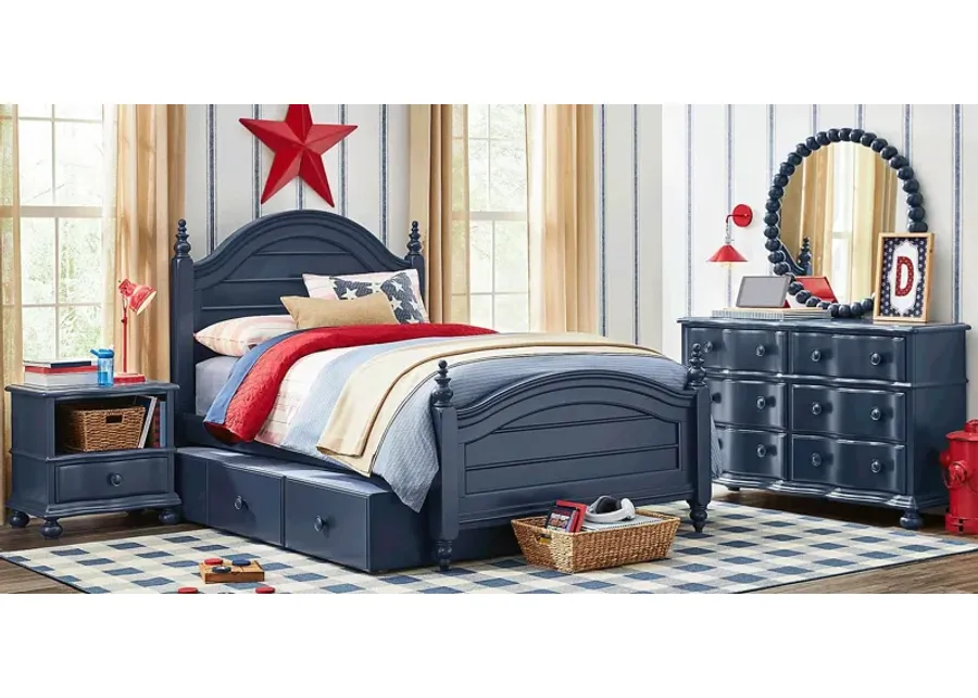 Kids San Simeon Blue Full Poster Bedroom