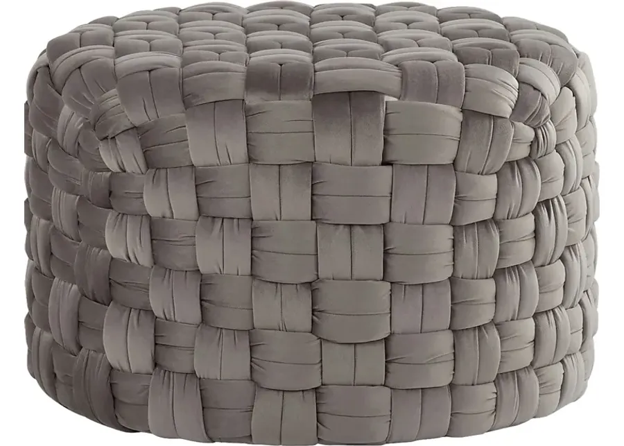 Colearine Gray Ottoman-Gray
