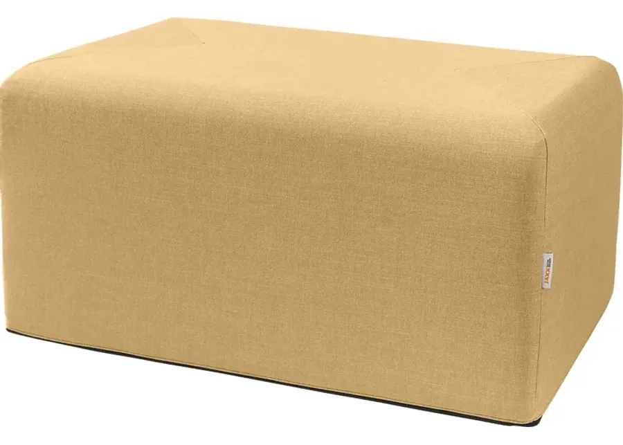 Edunci Beige Large Rectangular Ottoman-Beige