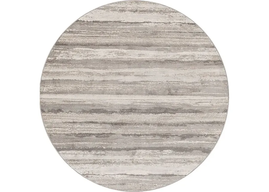 Sherbon III Gray 7'10 Round Rug-Gray