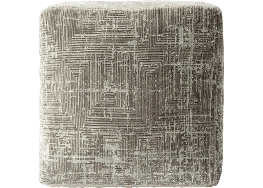 Marie Gray Pouf-Gray