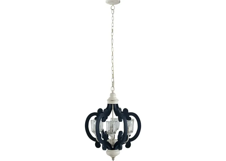 Leda Post Blue Chandelier-Blue