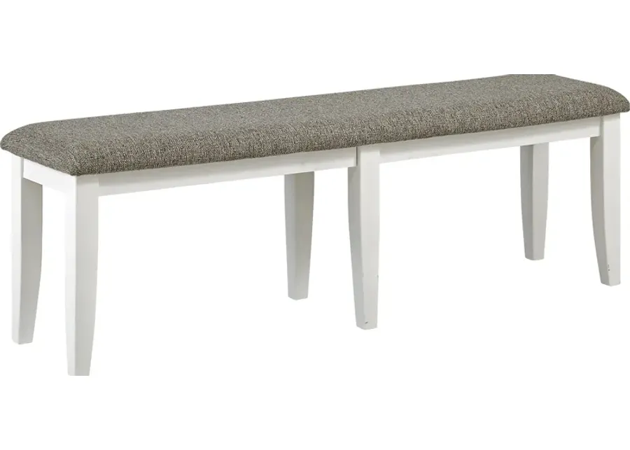 Hilton Head White Dining Bench-60.25
