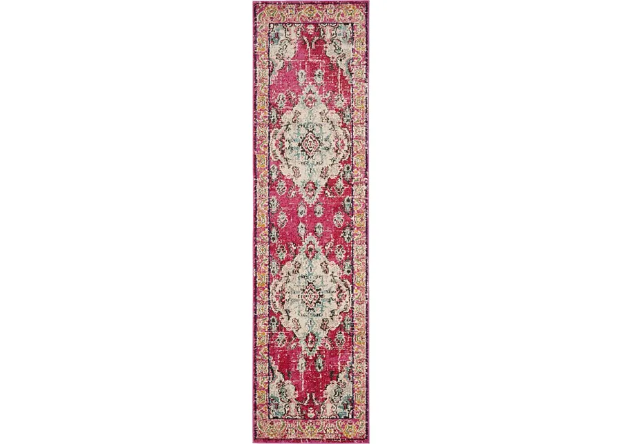 Jailyn Pink 2'2 x 10' Rug-Pink