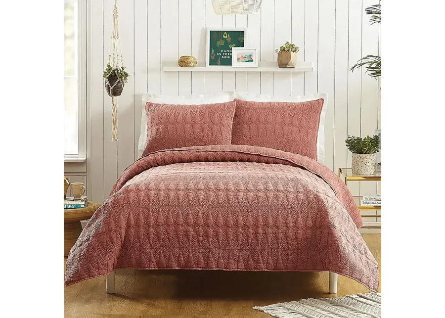 Saible Red Brown Full/Queen 3 Pc Quilt Set-Brown, Red 1 26212-saible-red-brown-full-queen-3-pc-quilt-set-brown-red-1.webp