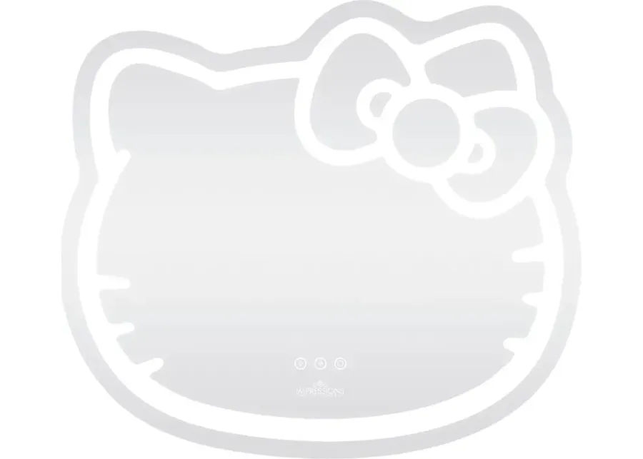 Kids Hello Kitty White Wall Mirror-White