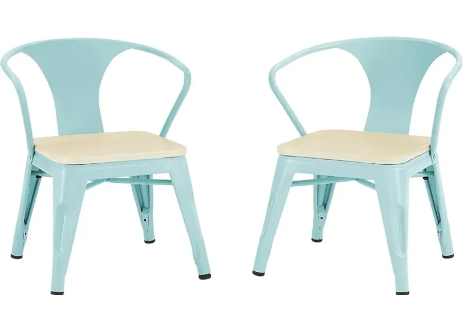 Kids Bilsai Aqua Chair, Set of 2-Aqua