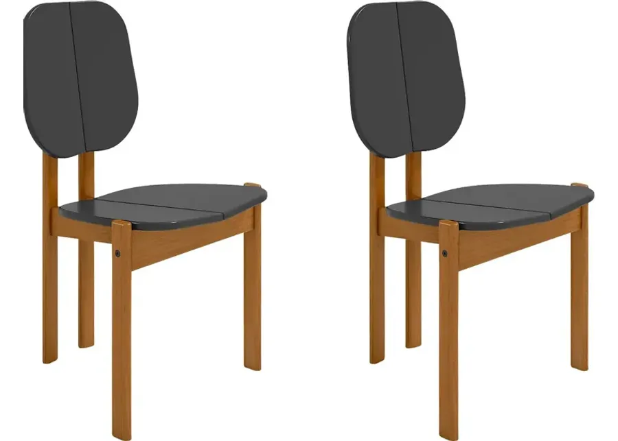 Bickleigh Black Dining Chair, Set of 2-Black