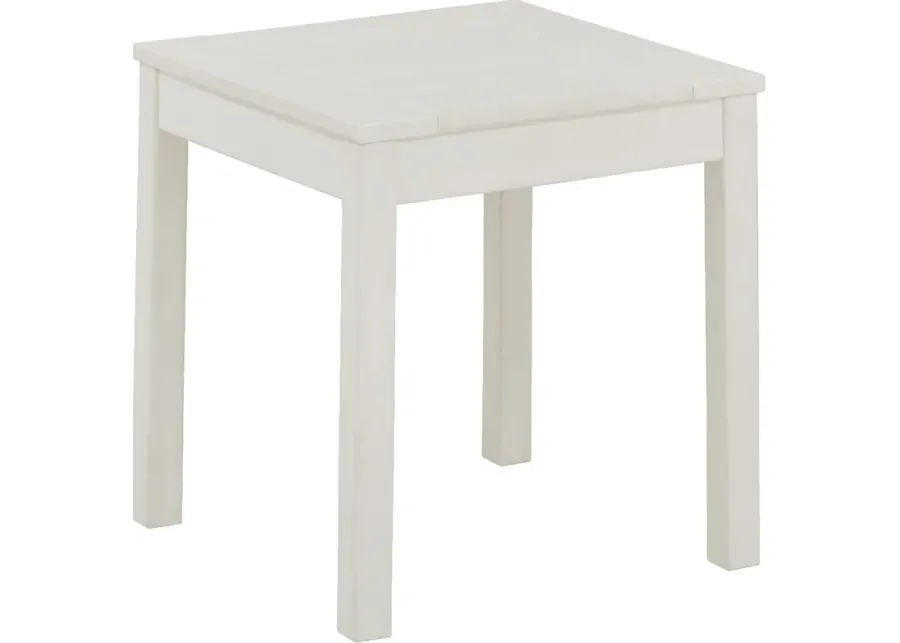 Addy White Outdoor End Table-18