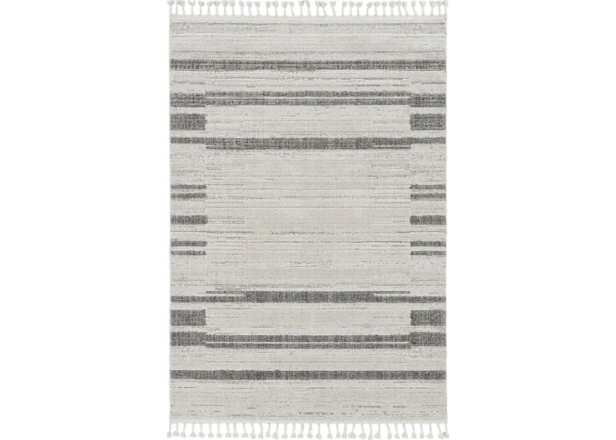 Salissea Gray 5'3 x 7'7 Rug-Ivory, Gray