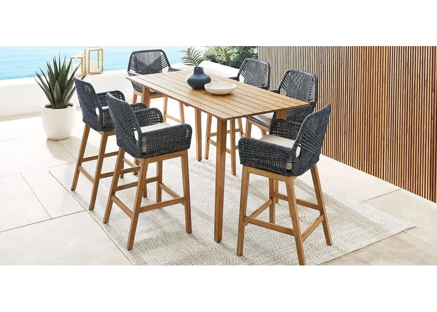 Tessere Natural 7 Pc Bar Height Outdoor Dining Set with Blue Barstools 1 26378-tessere-natural-7-pc-bar-height-outdoor-dining-set-with-blue-barstools-1.webp