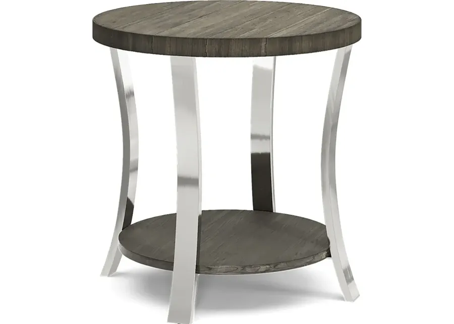 Arland Brown Round End Table-24