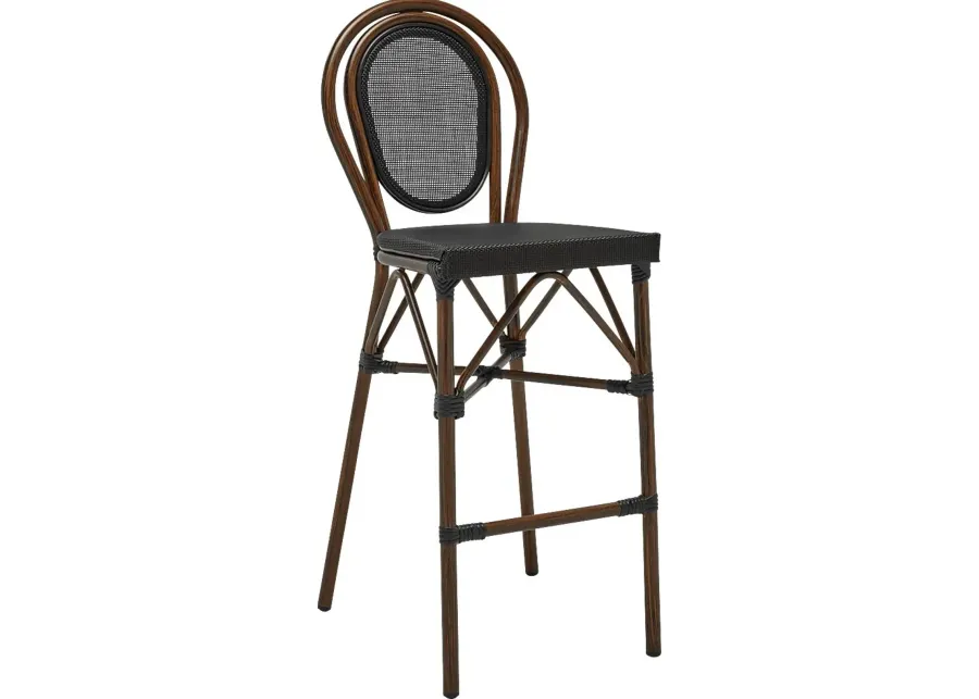 Gately Dark Brown Barstool-Dark Brown