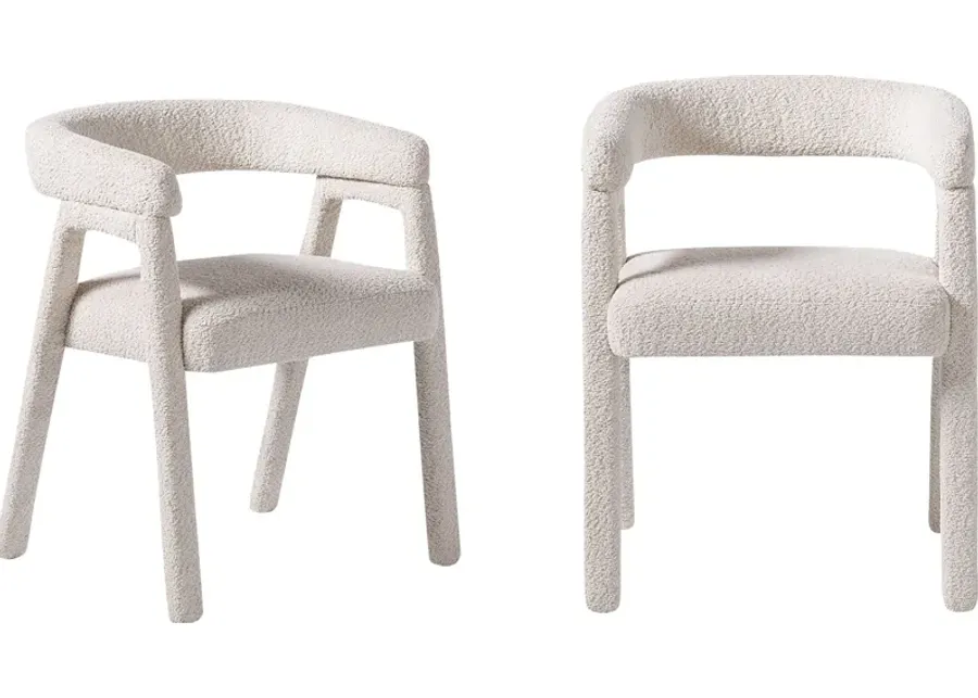 Villandrie III Ivory Dining Chair, Set of 2-Ivory