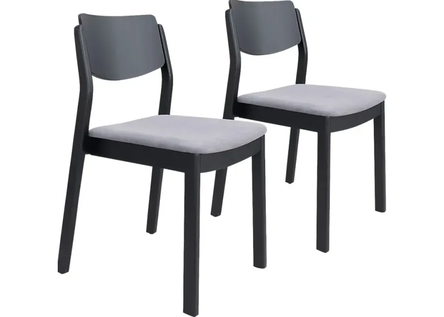 Autrey Black Dining Chair, Set of 2-Black