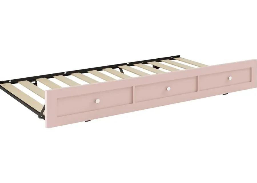 Kids Modern Colors Pink Twin Trundle-75