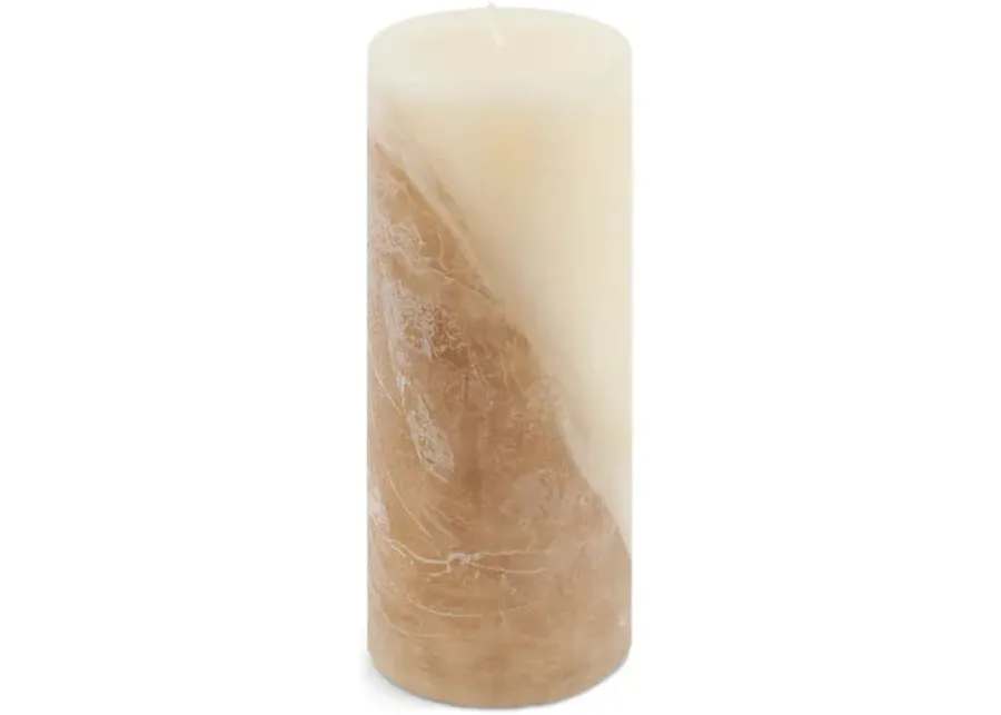 Beige Vanilla Cinnamon Pillar Candle - 8 