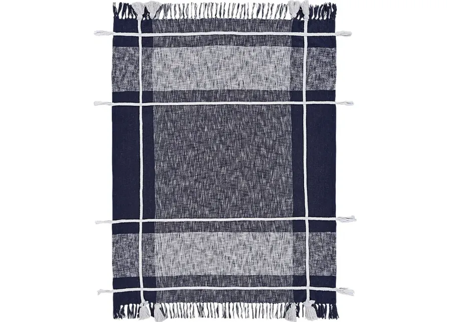 Mayrich Navy Throw Blanket-Navy