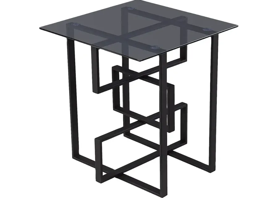 Broomsedge Black Accent Table-Black