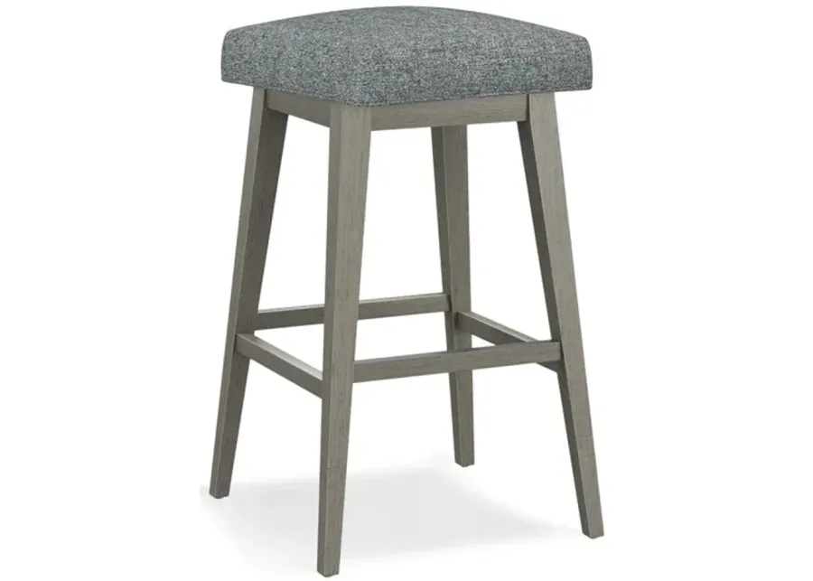 Tailormade Backless Stool With Grey Base - Grey 1 2694-tailormade-backless-stool-with-grey-base-grey-1.webp