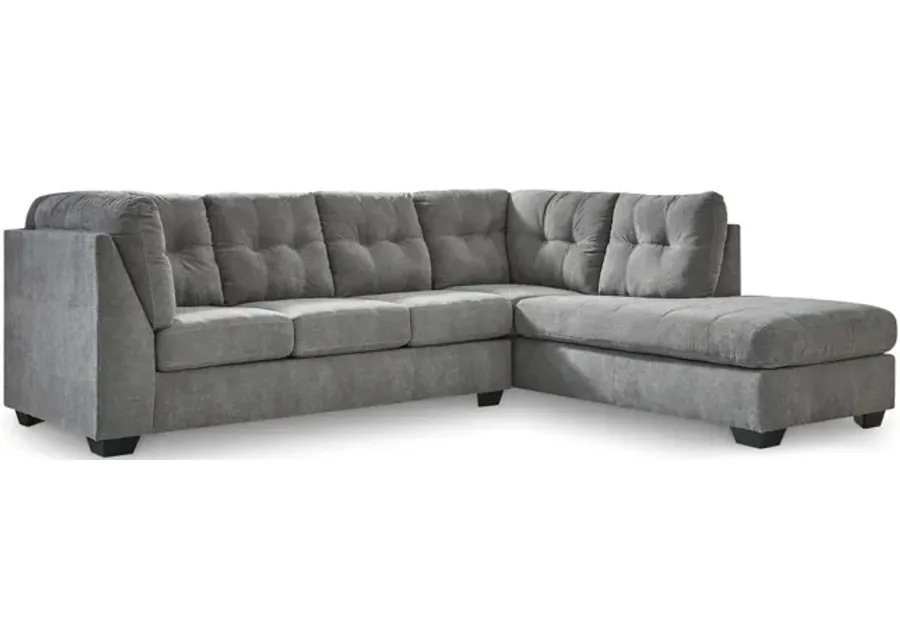 Cassidy Sectional with Right Chaise - Grey