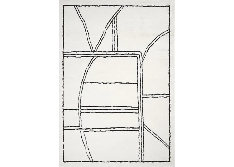 Kwaye White 3'6 x 5'6 Rug-White