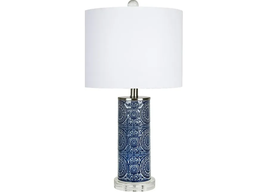 Packlan Lane Blue Lamp-Blue
