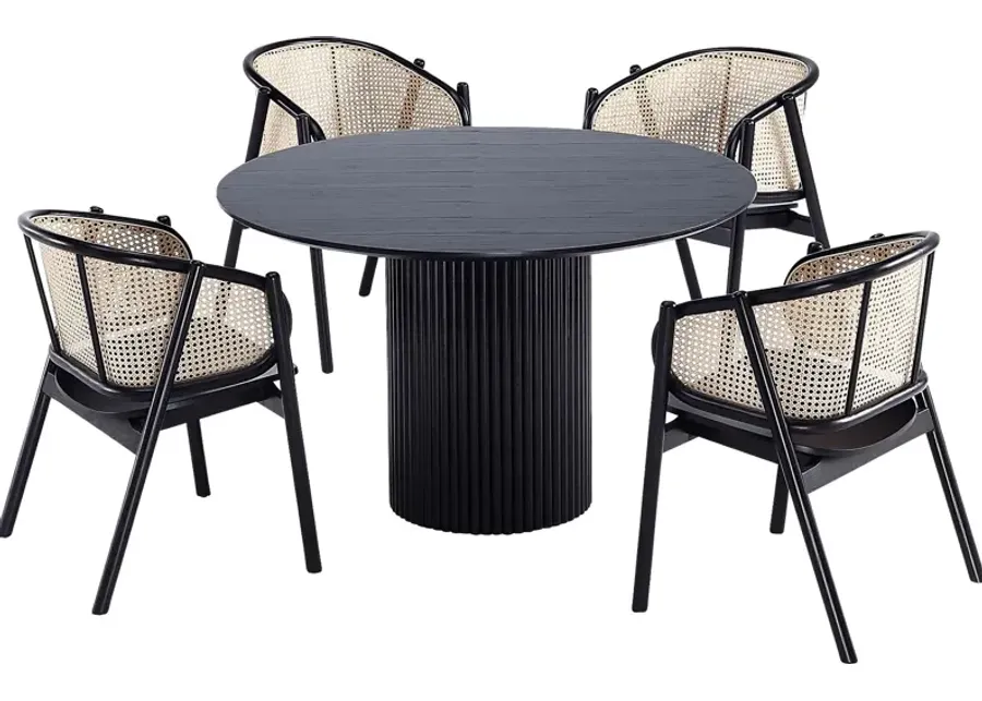 Arvern Black 5 Pc Dining Table Set-Black 1 27140-arvern-black-5-pc-dining-table-set-black-1.webp