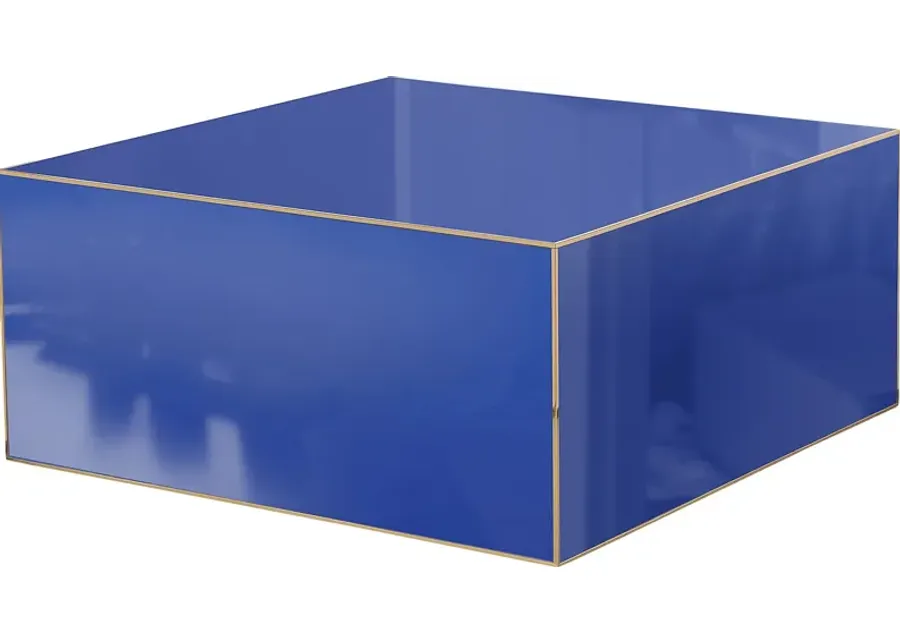 Appley Blue Cocktail Table-Blue