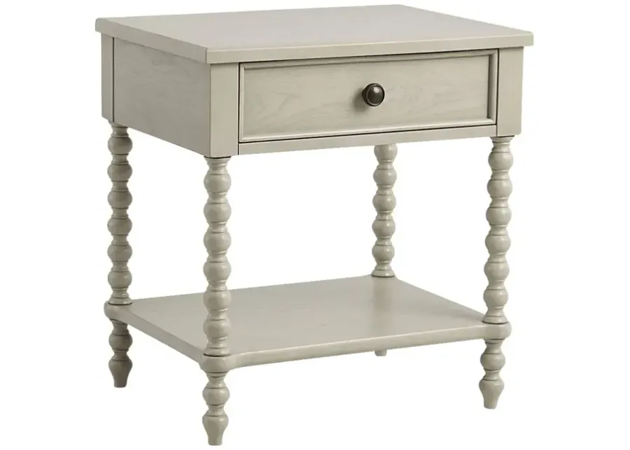 Hanchey White Accent Table-White