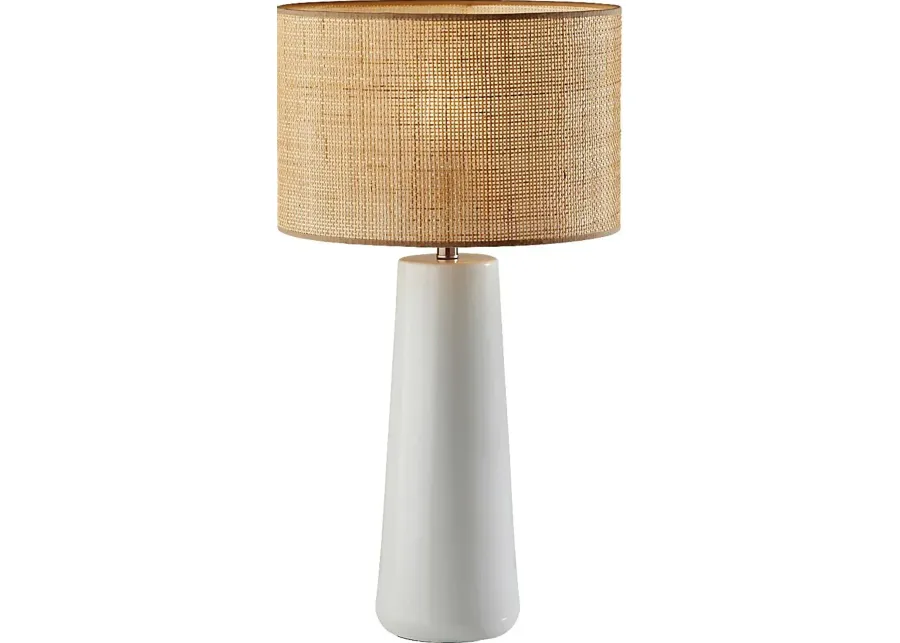 Harney Cave White Lamp-White