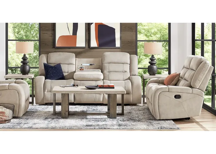 McKinley Beige 7 Pc Reclining Living Room