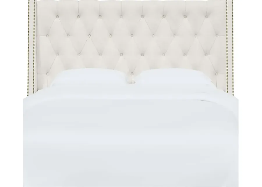 Aidyl White Full Headboard-White