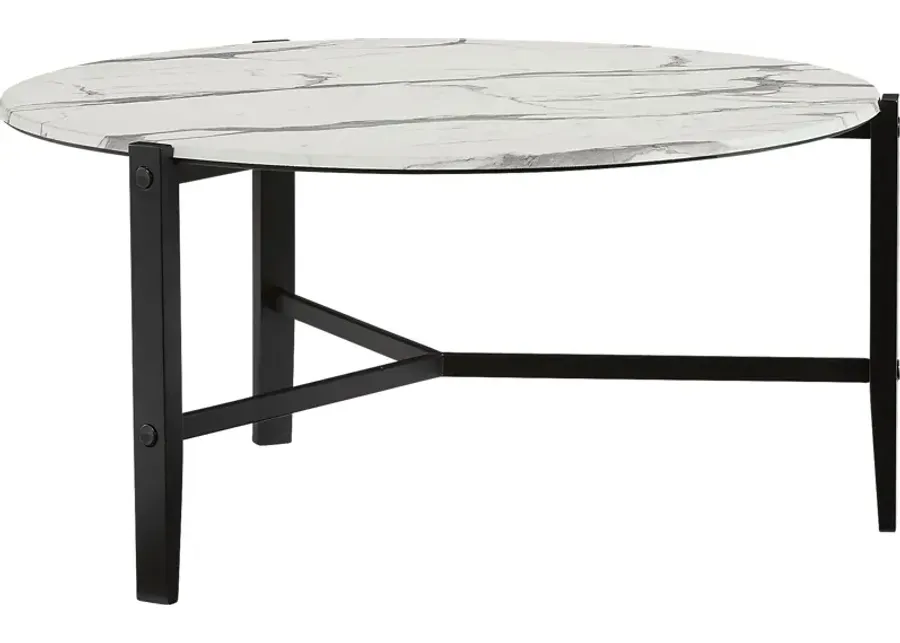 Arvol White Cocktail Table-White
