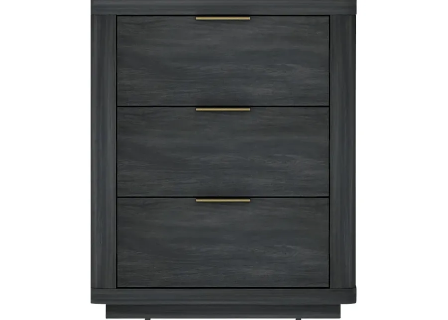 Golddale IV Charcoal Gray Nightstand-Charcoal Gray