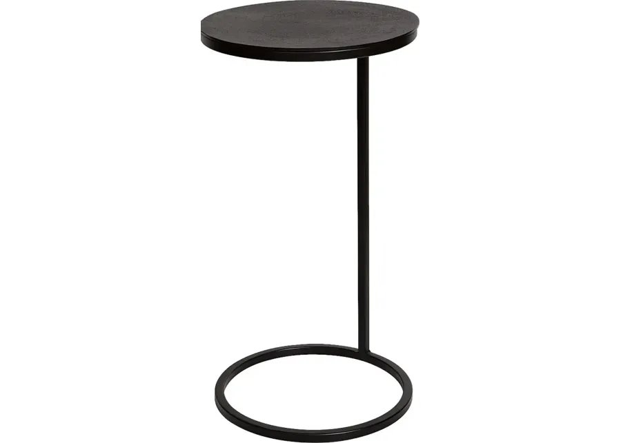 Navika Black Accent Table-Black