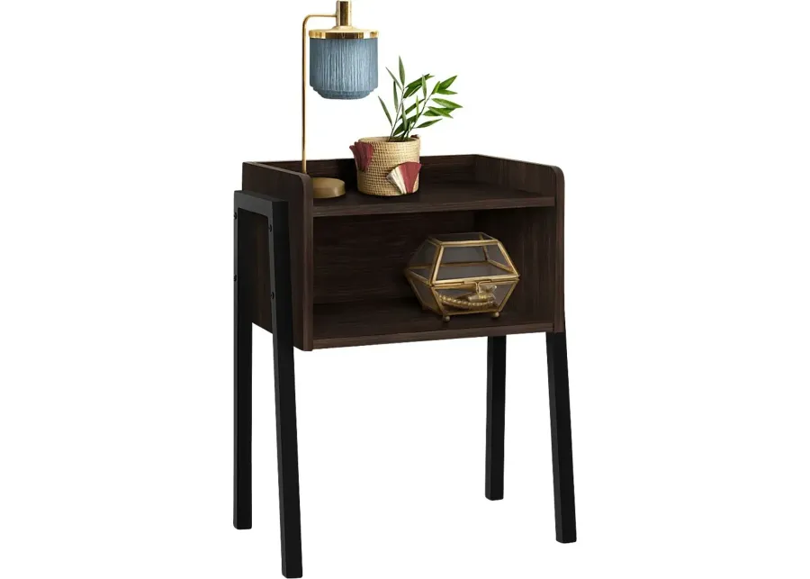 Amberstone Espresso End Table-Espresso