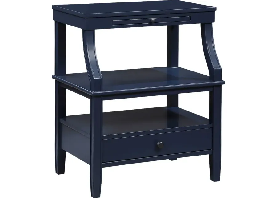 Grimsby Blue Nightstand-Blue