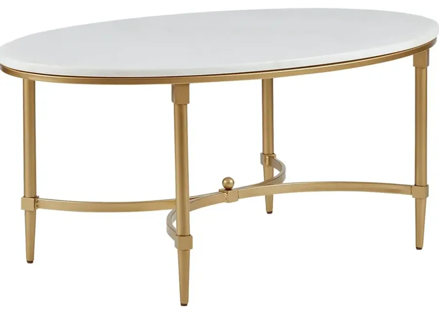 Hartsook White Cocktail Table-White