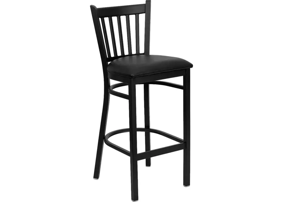 Elwood Black Barstool-Black
