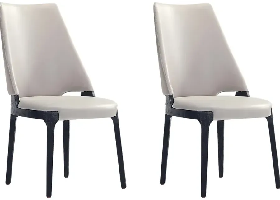 Kingery Light Gray Dining Chair, Set of 2-Light Gray