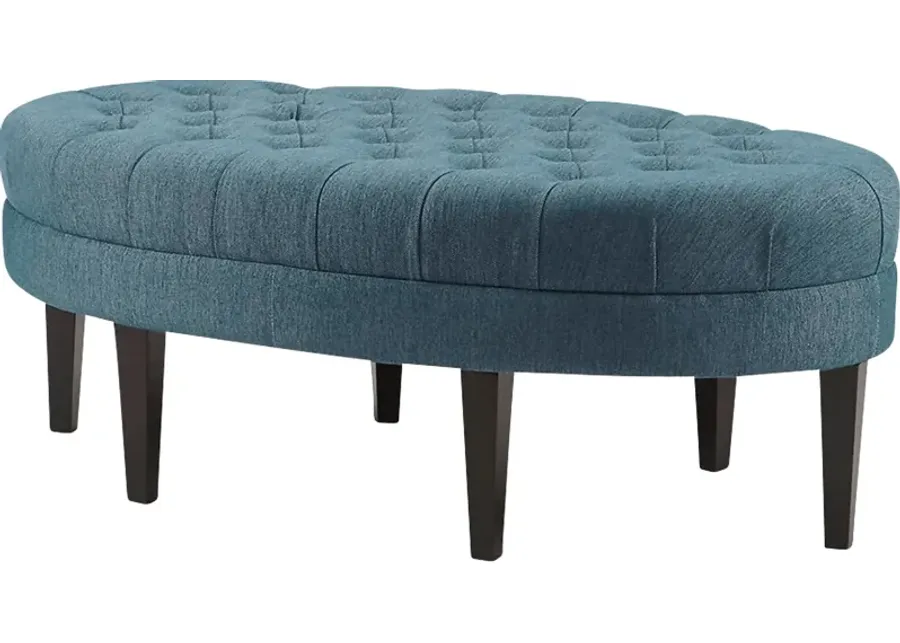 Thistlecroft Blue Ottoman-Blue