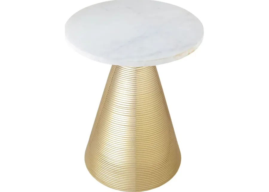 Beaulee Gold End Table-Gold